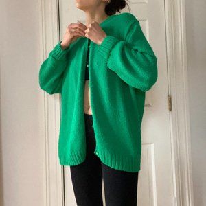 Classic kelly green cardigan